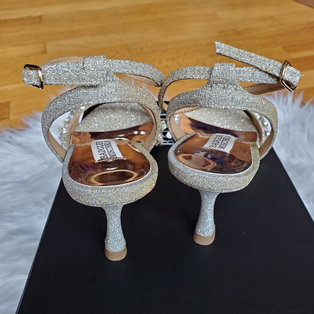 NIB Badgley Mischka 'Telissa' Kitten Heel Sandal, 5.5 - Picture 9 of 15